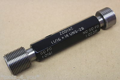 Zodiac 1 1/16" x 14 Tpi (2B) UNS GO NOGO Screw Thread Plug Gauge ME410