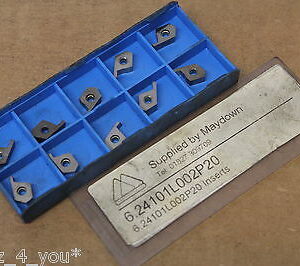 10x New Maydown 6.24101L002P20 Carbide Inserts For Parting/Grooving CI550