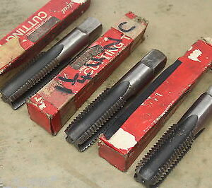 Easicut HSS 1 1/4" x 7 Tpi UNC Taper, Second & Plug Hand Tap Set VGC ET1712