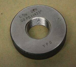 YPG 7/8" x 14 Tpi BSP GO Screw Thread Ring Gauge ME654