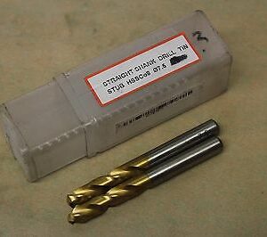 2x New HSS Co8 7.5mm Stub Drill D1223