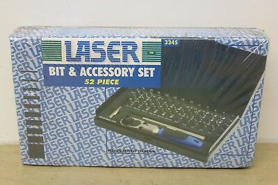 New Laser Tools No. 3345 52 Piece Bit & Accessort Ratchet Set Torx Hex Pz