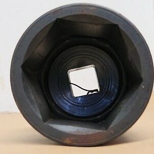 King Dick 2 5/8" AF 6 Point 1" Drive Chrome Vanadium Impact Socket New Old Stock