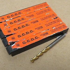 5x GCDC 3.8mm HSS P.S STUB ADZe TiN Coated Type CA53 Drill D1798