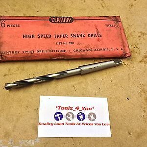Century 21/64" Morse Taper Shank Drill MT1 HSS Made In US (v)