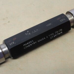 Coventry Gauge 7/8" x 14 Tpi BSP NOGO & NOGO Core Thread Plug Gauge ME988