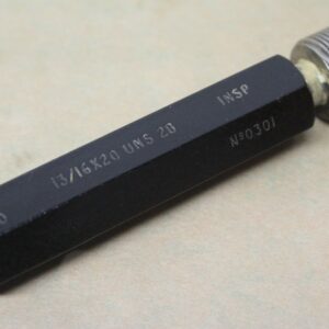 C G & T Co 13/16" x 20 UNS 2B NOGO Screw Thread Plug Gauge ME1174
