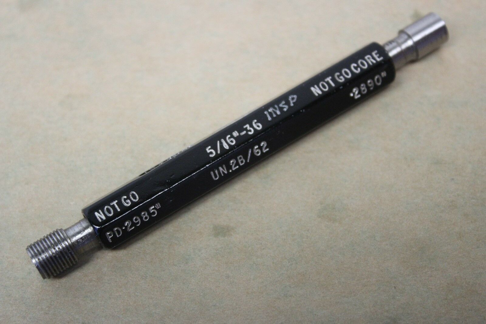 Horstmann 5/16" x 36 UN 2B NOGO & Core Screw Thread Plug Gauge ME1184