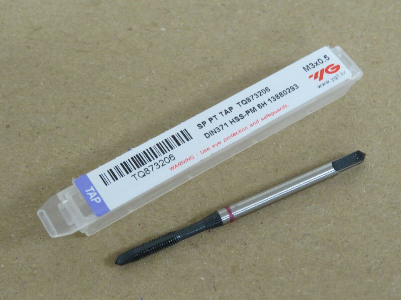 YG1 TQ873206 M3 x 0.5 HSS-PM Powder Metal 6H Spiral Point Machine Tap