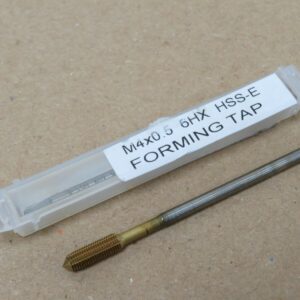 M4 x 0.5 HSS-E Metric Fine TiN Coated Forming Roll Tap