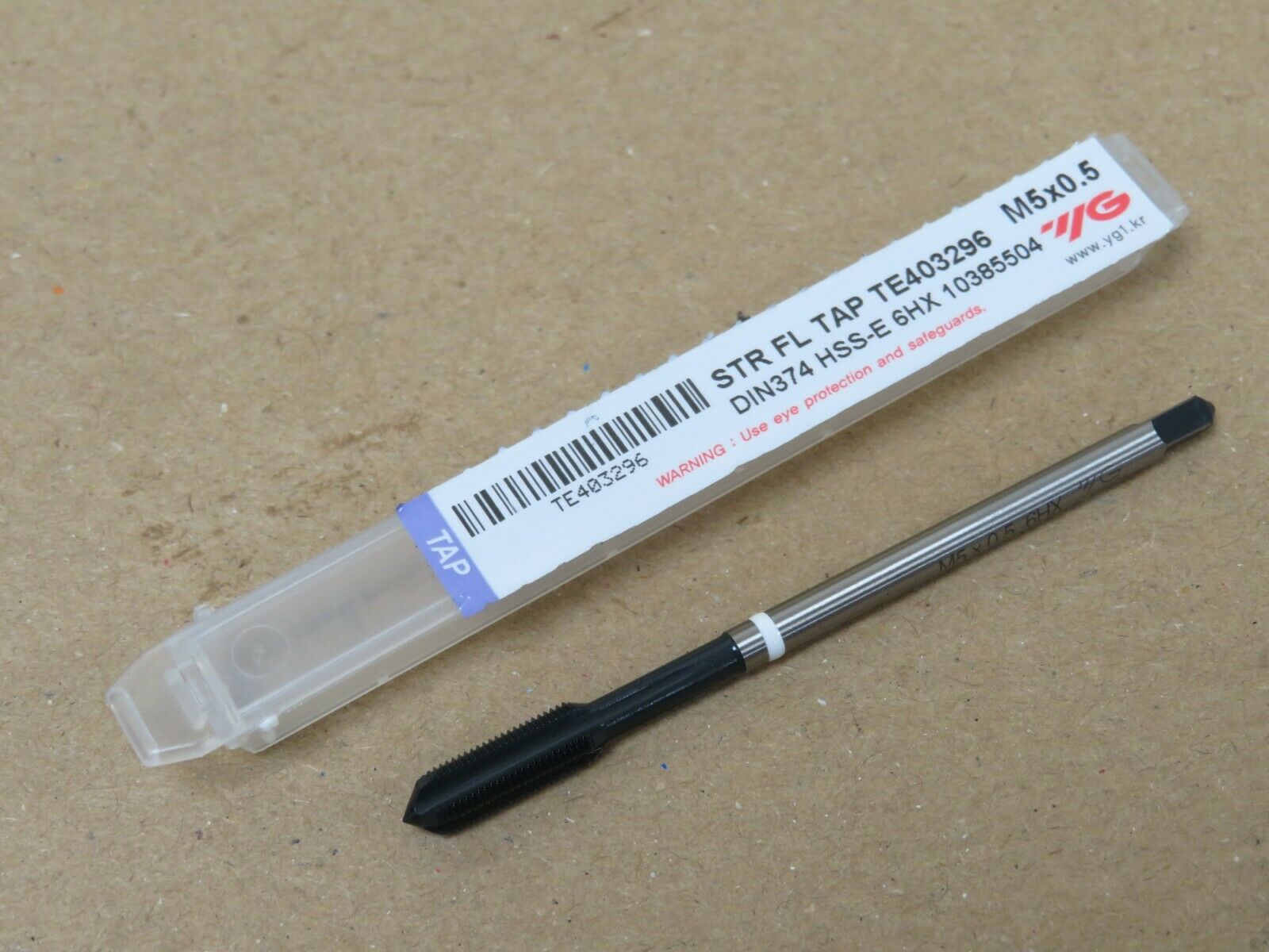 YG1 M5 x 0.5 Metric Fine HSSE Straight Flute Machine Tap for Cast Iron