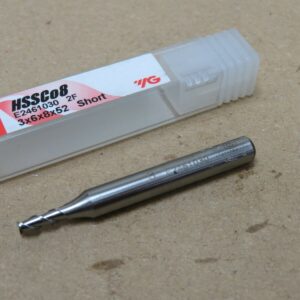 YG 3mm 2 Flute HSSCo8 50° Helix Slot Drill 3x6x8x52 E2461030