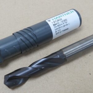 13.5mm x 3D Carbide Thru Coolant Drill FIRE Coated 140? Point Hartner