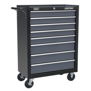 American PRO® Rollcab 8 Drawer - Black/Grey