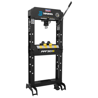 Viking Floor Type Air/Hydraulic Press with Sliding Ram and Foot Pedal 30 Tonne