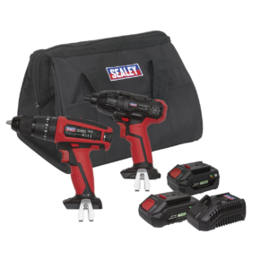 Sealey 2 x SV20 Series Cordless Power Tool Kit 20V - 2 Batteries