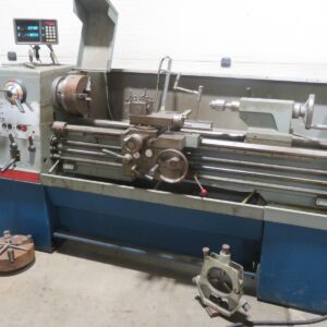 COLCHESTER TRIUMPH 2000 LATHE 50" BC WITH 2 AXIS DRO, 3 JAW, 4 JAW, FIXED STEADY